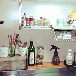 キッチン/壁紙DIY/洗剤ボトル/調味料入れのインテリア実例 - 2015-12-24 00:08:00