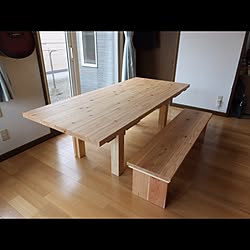 机/マルトク/無垢材/DIY/杉(節有)　無垢板フリーカット...などのインテリア実例 - 2015-06-02 17:28:04