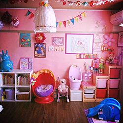 部屋全体/子供おもちゃ/子供部屋/ピンクの壁のインテリア実例 - 2013-12-27 13:22:34