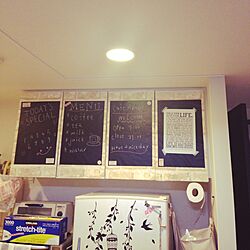 キッチン/黒板/黒板シート/壁紙屋本舗のインテリア実例 - 2015-02-07 20:20:39