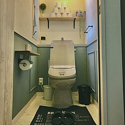 トイレのインテリア/ブルーグレー/うまーくヌレール/DIY/モールディングのインテリア実例 - 2022-02-13 22:40:09