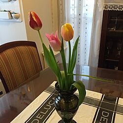 机/リビングテーブル/お花のある暮らし/整理整頓中/マルニ テーブルのインテリア実例 - 2015-03-07 15:55:06