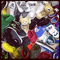 玄関/入り口/Adidas/スニーカー/jeremy scott/靴のインテリア実例 - 2013-11-25 01:41:42