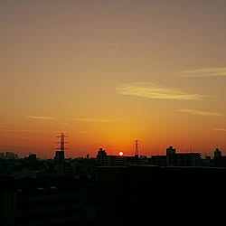 夕焼けがキレイ/おはようございます☺︎/インテリアじゃなくてごめんなさいのインテリア実例 - 2016-11-08 07:45:00