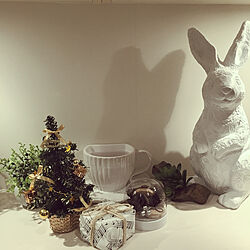 ニトリ/フェイクグリーン/ティーカップ型照明/ウサギのオブジェ/クリスマスツリー...などのインテリア実例 - 2021-10-31 18:08:12