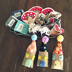 机/きのこ/刺繍ブローチ作ってます！/神奈川県民/ハンドメイド...などのインテリア実例 - 2015-06-03 13:33:50