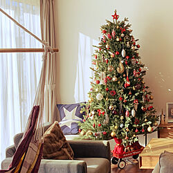 クリスマス/クリスマスツリー198cm/ダイソー/カリモクソリッドボード/IKEA...などのインテリア実例 - 2020-11-09 20:24:45