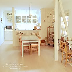 部屋全体/板壁/ミシン脚テーブル/チャーチチェア/オーダーダイニングテーブル...などのインテリア実例 - 2015-12-10 09:06:37