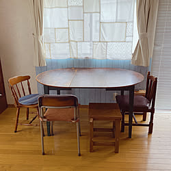 大好きなテーブル/20年物/落ち着く場所/学校の椅子/古道具...などのインテリア実例 - 2022-05-01 09:28:30