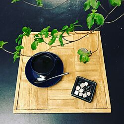 机/いつもいいねやコメありがとうございます♡/正方形カフェトレー/カフェ風/コーヒータイム...などのインテリア実例 - 2017-05-15 06:53:29