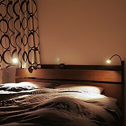 ベッド周り/照明/IKEA/白黒のインテリア実例 - 2014-12-15 01:22:25