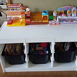 リビング/キッズスペース/アンパンマンのおもちゃ/双子2歳8ヶ月/IKEAのインテリア実例 - 2016-06-02 08:10:38