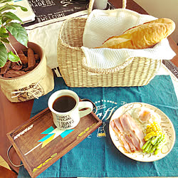 キッチン/目玉焼きは両面焼く派/ある日のブランチ/キッチンキッチン/フランスパンがお気に入り...などのインテリア実例 - 2018-10-02 10:55:32