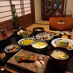 和室/築100年/母屋は大正/机/料理もインテリアの一部...などのインテリア実例 - 2021-08-16 20:27:11