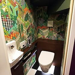 バス/トイレ/個性的な壁紙/アート/輸入壁紙/個性的なトイレのインテリア実例 - 2023-05-06 23:17:19