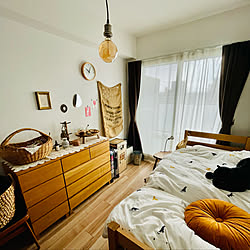 小さなお部屋/IKEA/心地よい暮らし/無印良品/ベッド周りのインテリア実例 - 2022-01-05 10:09:19
