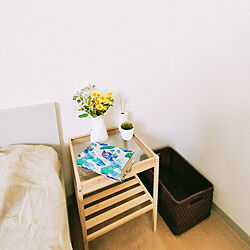ベッド周り/プチプラ/IKEA/はなのある暮らし/ニトリのインテリア実例 - 2022-08-04 12:28:30