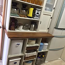 キッチン/冷蔵庫ペイントリメイク/DIY食器棚/DIY/アンティーク...などのインテリア実例 - 2016-04-23 12:25:38
