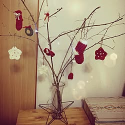棚/枝ツリー/クリスマスツリー/ハンドメイドのインテリア実例 - 2016-12-18 14:16:49