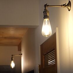 リビング/エジソンランプLED/フィラメント電球/木製ドア/ブラケット照明...などのインテリア実例 - 2017-05-10 21:05:51