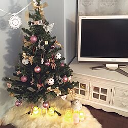 リビング/シャビーシック/IKEA/クリスマスツリー/クリスマス...などのインテリア実例 - 2015-11-14 21:29:13