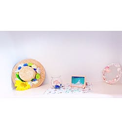 玄関/入り口/貝殻/海/100均/ハンドメイド...などのインテリア実例 - 2017-07-08 11:44:48