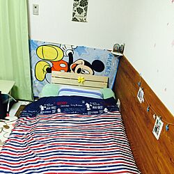 ベッド周り/Mickey Mouse/bedroom beach/セリア/DIY...などのインテリア実例 - 2017-03-06 21:38:51