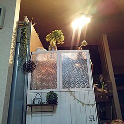 リビング/リビングからキッチンの眺め/すのこリメイク/紫陽花ドライ/IKEA 照明...などのインテリア実例 - 2015-11-06 22:10:21