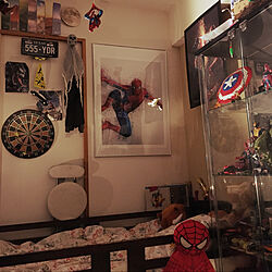 ガラスケース/ポスターのある部屋/スパイダーマン/マーベル好き/息子の部屋...などのインテリア実例 - 2022-01-23 19:05:39