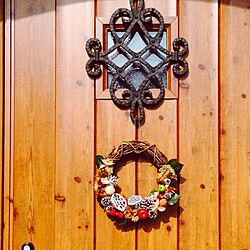 玄関/入り口/クリスマスリースのインテリア実例 - 2014-11-12 14:32:34