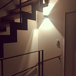 アイアン階段/鉄骨階段/階段/階段の照明/照明...などのインテリア実例 - 2021-03-14 23:02:16