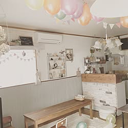 部屋全体/Birthday/誕生日ディスプレイ/カーテンボックスDIY/DIY...などのインテリア実例 - 2016-04-16 09:21:55