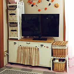 部屋全体/セリア/賃貸/手作り/テレビ台を作りたい...などのインテリア実例 - 2014-09-24 07:42:18