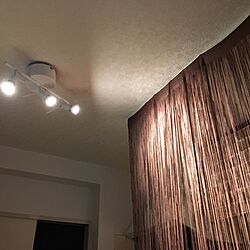 壁/天井/間接照明/ストリングカーテン/ホームバー/IKEAのインテリア実例 - 2016-04-17 23:22:43