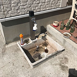 ホースリール/立水栓DIY/立水栓/水道/横水栓...などのインテリア実例 - 2019-05-12 15:01:38