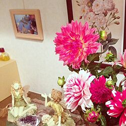 玄関/入り口/植物/花/フラワーアレンジ/花瓶...などのインテリア実例 - 2013-10-18 03:21:21
