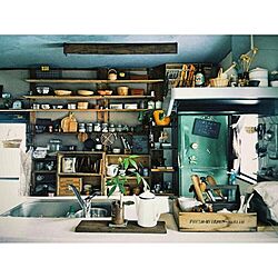 キッチン/DIY/見せる収納/手作り/漆喰壁...などのインテリア実例 - 2016-02-07 10:56:07