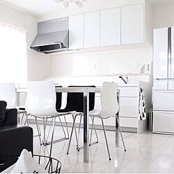 キッチン/シンプル/冷蔵庫/IKEA/Black＆White...などのインテリア実例 - 2015-05-31 14:50:43
