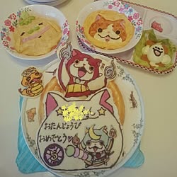 キッチン/お誕生日/お誕生日ケーキ/ﾁｰｽﾞｹｰｷ/デコチョコ...などのインテリア実例 - 2016-11-16 12:51:37