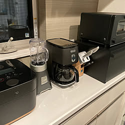 Oster BLENDER/デロンギコーヒーメーカー/象印STAN./ブレッドケース/BALMUDA The Toaster...などのインテリア実例 - 2021-12-15 21:10:42