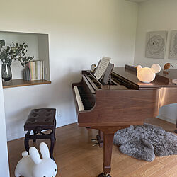 IKEAムートンラグ/鳥のランプ/ピアノのある暮らし/北欧/IKEA...などのインテリア実例 - 2022-07-06 11:44:05