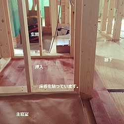 部屋全体/無垢の床/木目/新築建築中のインテリア実例 - 2016-06-15 23:41:52