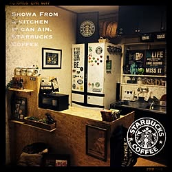 部屋全体/ごちゃごちゃキッチン/STARBUCKS COFFEE
/スタバ♡LOVEのインテリア実例 - 2014-05-23 22:36:31