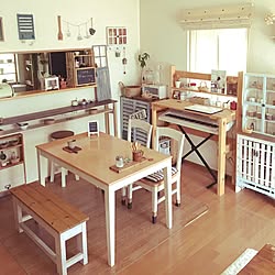 部屋全体/同じような写真ばかりで、ごめんなさい…/キッチンカウンター/セリア/ホーロー...などのインテリア実例 - 2016-07-29 13:08:05