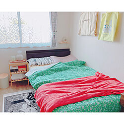 ベッド周り/インド綿カバー/IKEA/ベッド周り/ヒポポタマス...などのインテリア実例 - 2024-06-03 10:00:08