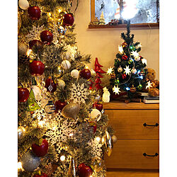 クリスマス/ナチュラルインテリア/クリスマスツリー/ガラス雑貨/クリスマスディスプレイ...などのインテリア実例 - 2022-12-25 16:37:11
