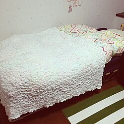 ベッド周り/IKEA/ベッド IKEA/ベッドメイキング/ベッドカバーのインテリア実例 - 2013-06-08 00:04:42