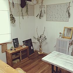 部屋全体/ナチュラルインテリア/グリーンのある暮らし/ハンドメイド/DIY...などのインテリア実例 - 2016-07-21 07:52:09