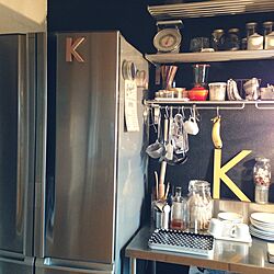 キッチン/ステンレス/IKEA/ルクルーゼ/冷蔵庫...などのインテリア実例 - 2015-04-30 09:08:45