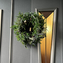 玄関/入り口/#クリスマスリース#手作り#お稽古/#花のある暮らし/花のある暮らしのインテリア実例 - 2023-12-15 21:28:02